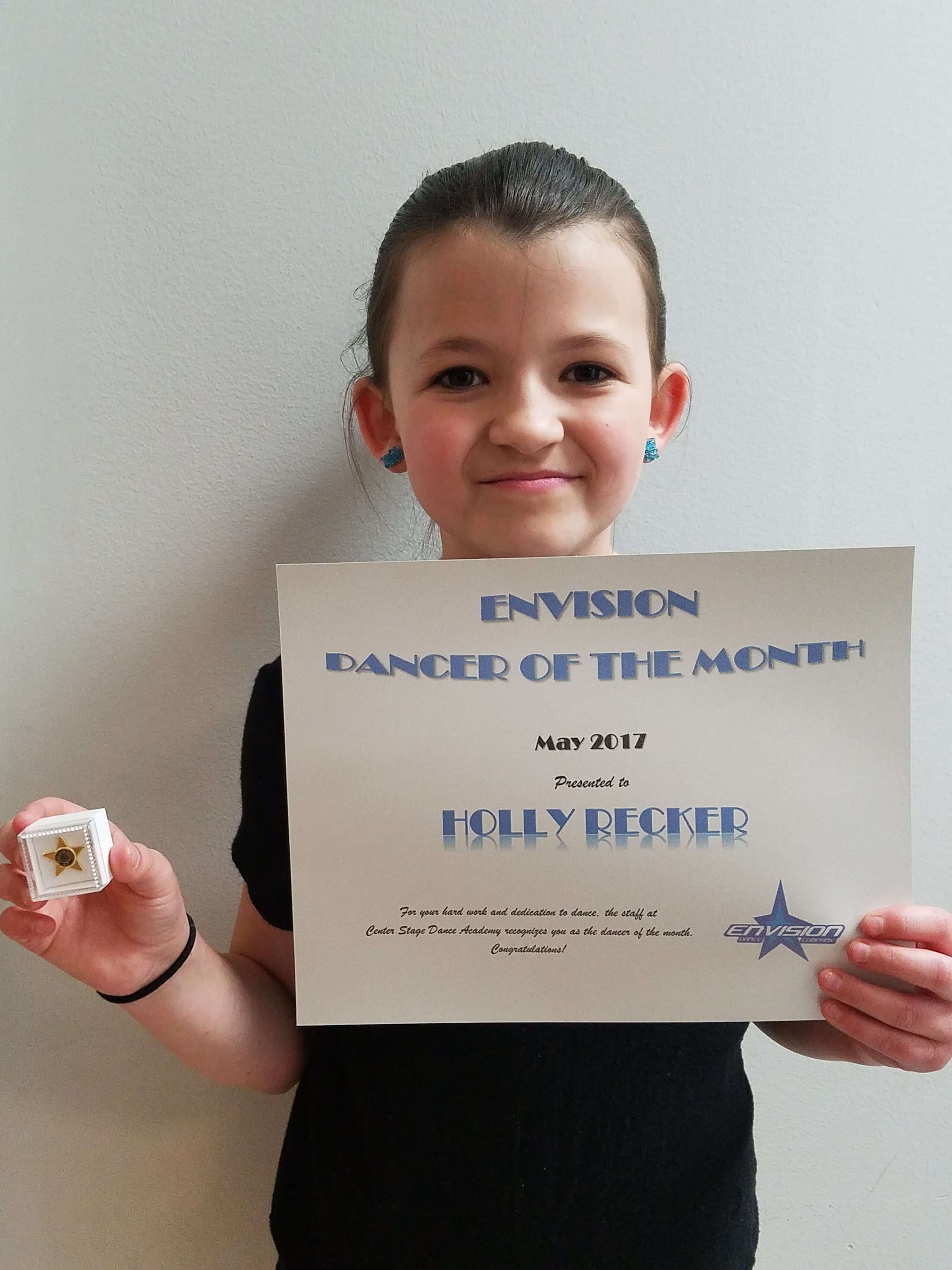 May 2017 Envision Dancer of the Month!