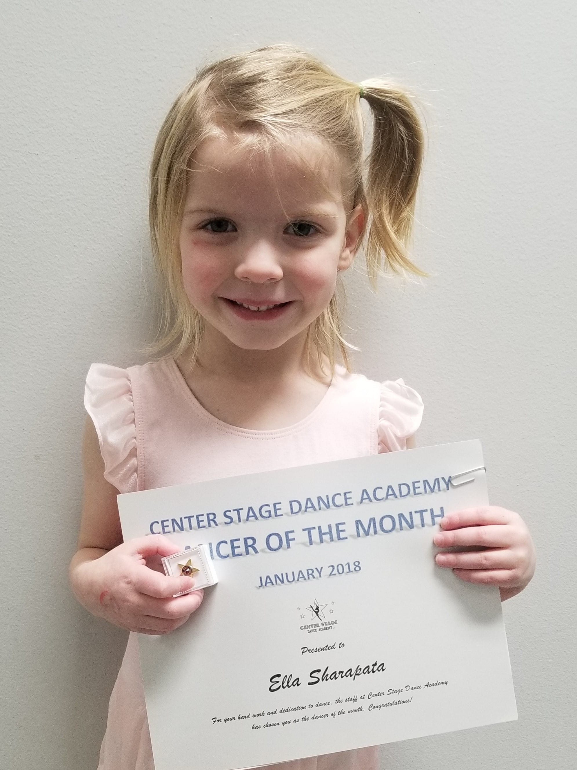 January 2018 Star Dancer of the Month!
