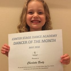 May 2018 Dancer of the Month!