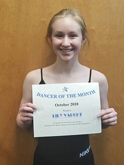 October 2018 E2 Dancer of the Month!