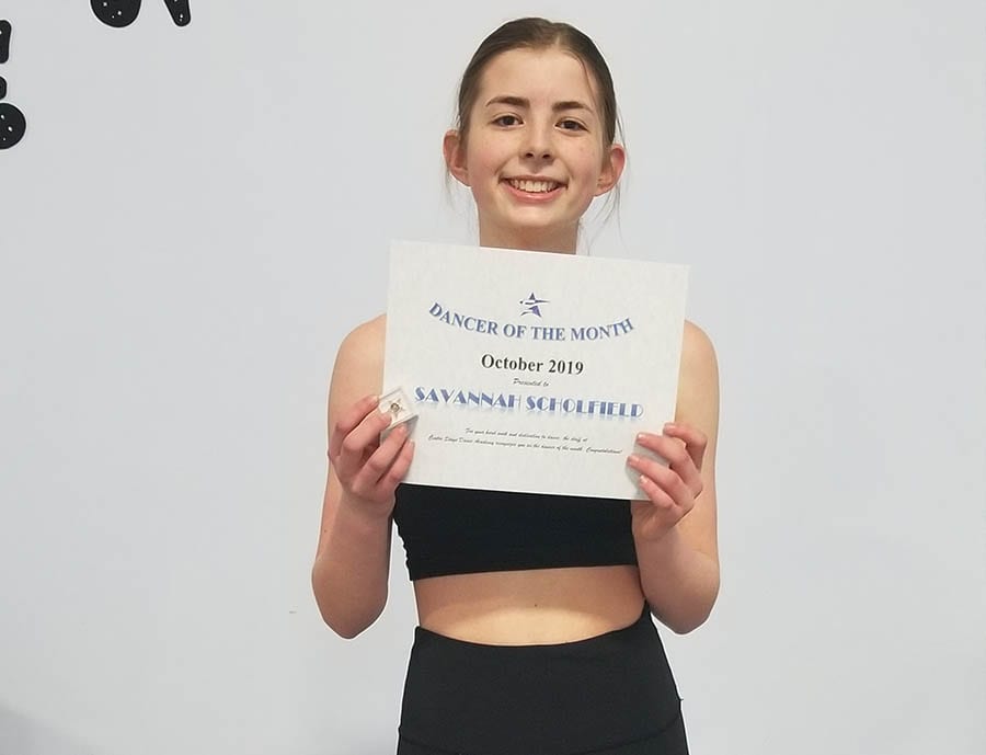 October 2019 E2 Dancer of the Month!